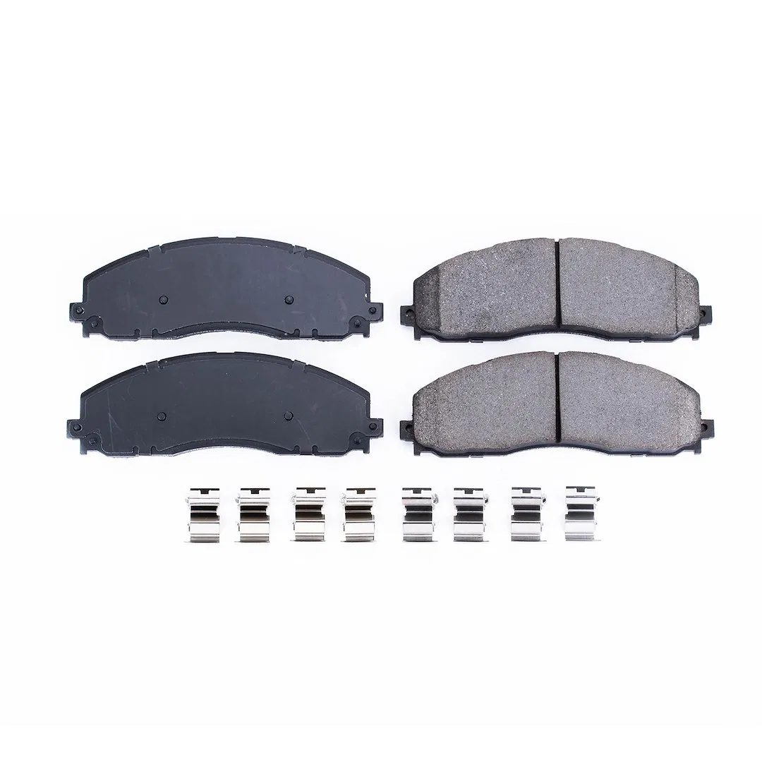 17-1680 – POWERSTOP Brake Pad, FMSI Number D1680 Ceramic Brake Pads Set Of 4 With Premium Stainless Steel Hardware